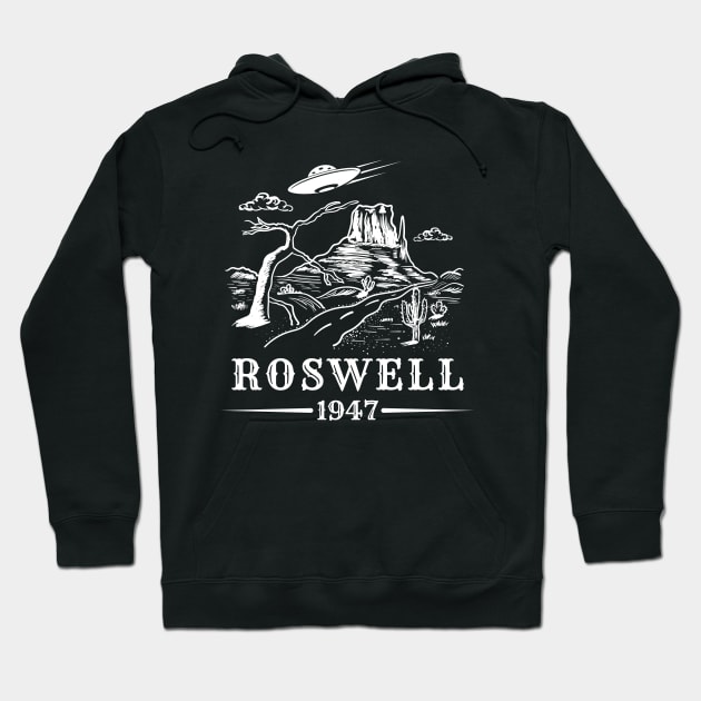 Roswell UFO - Alien Flying Saucer Crash Hoodie by Paranormalshirts